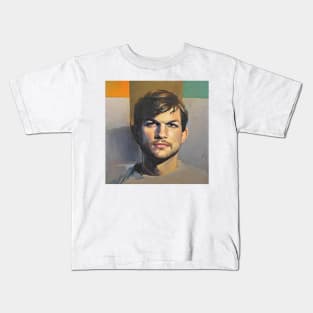 painting of Ashton`s face Kids T-Shirt